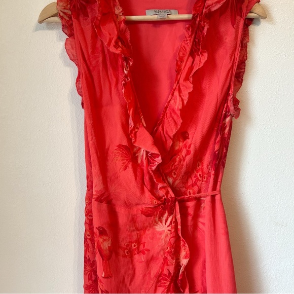 EUC All Saints Ari Floral Print Wrap Dress 4 - Picture 5 of 10